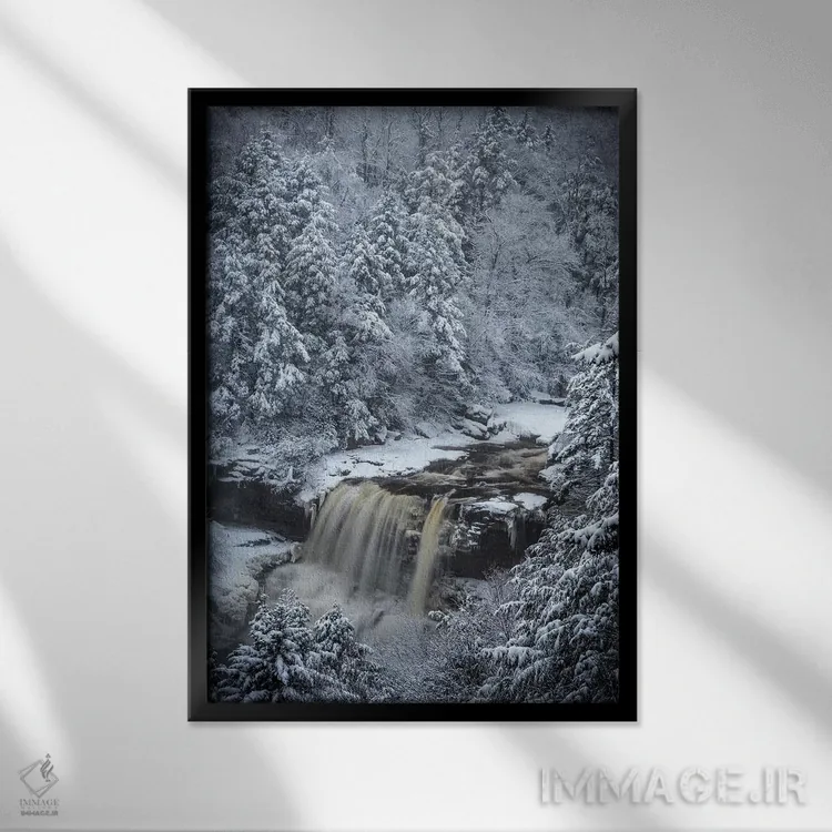 تابلو دکوراتیو West Virginia, Blackwater Falls State Park. Forest and water… اثر جینز گالری - نمای قابدار مشکی