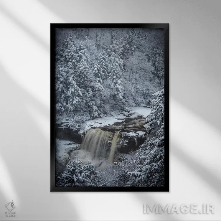 تابلو دکوراتیو West Virginia, Blackwater Falls State Park. Forest and water… اثر جینز گالری - نمای قابدار مشکی