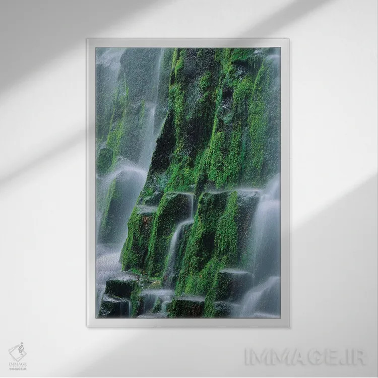 تابلو دکوراتیو Oregon, Three Sisters Wilderness. Close-up of Proxy Falls.,ا… اثر جینز گالری - نمای قابدار سفید