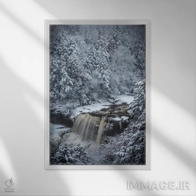 تابلو دکوراتیو West Virginia, Blackwater Falls State Park. Forest and water… اثر جینز گالری - نمای قابدار سفید