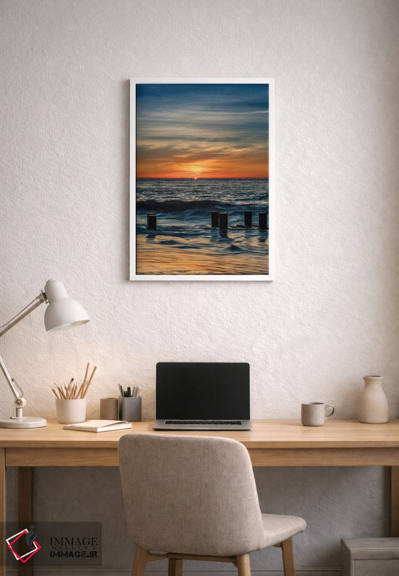 تابلو دکوراتیو New Jersey, Cape May National Seashore. Sunrise on winter sh… اثر جینز گالری - D1W