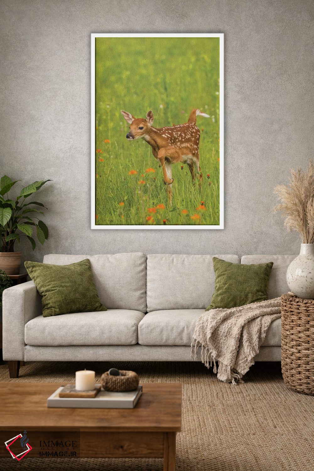 تابلو دکوراتیو Minnesota, Pine County. Captive fawn.,آمریکا، مینه سوتا، شهر… اثر جینز گالری - D1W
