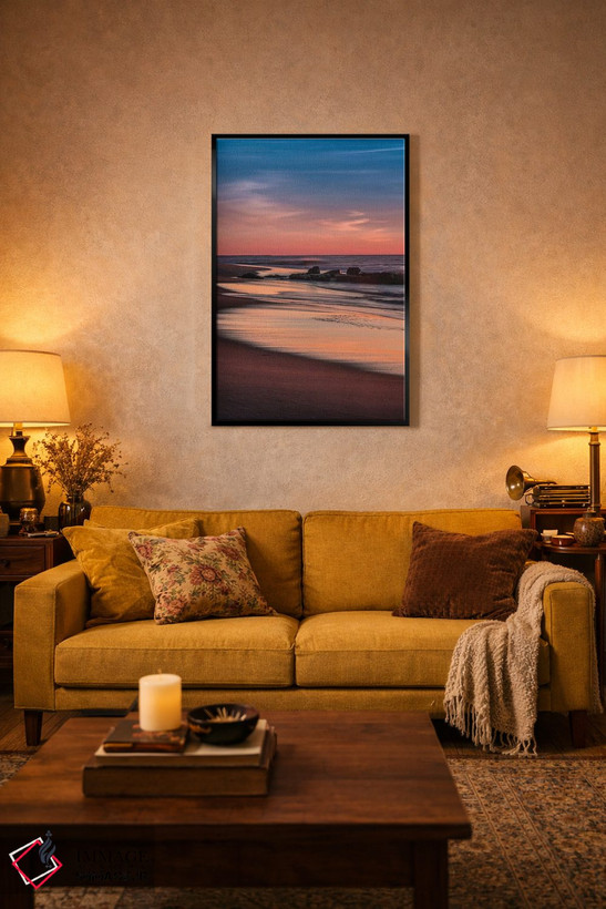 تابلو دکوراتیو New Jersey, Cape May National Seashore. Sunrise on winter sh… اثر جینز گالری - D3B