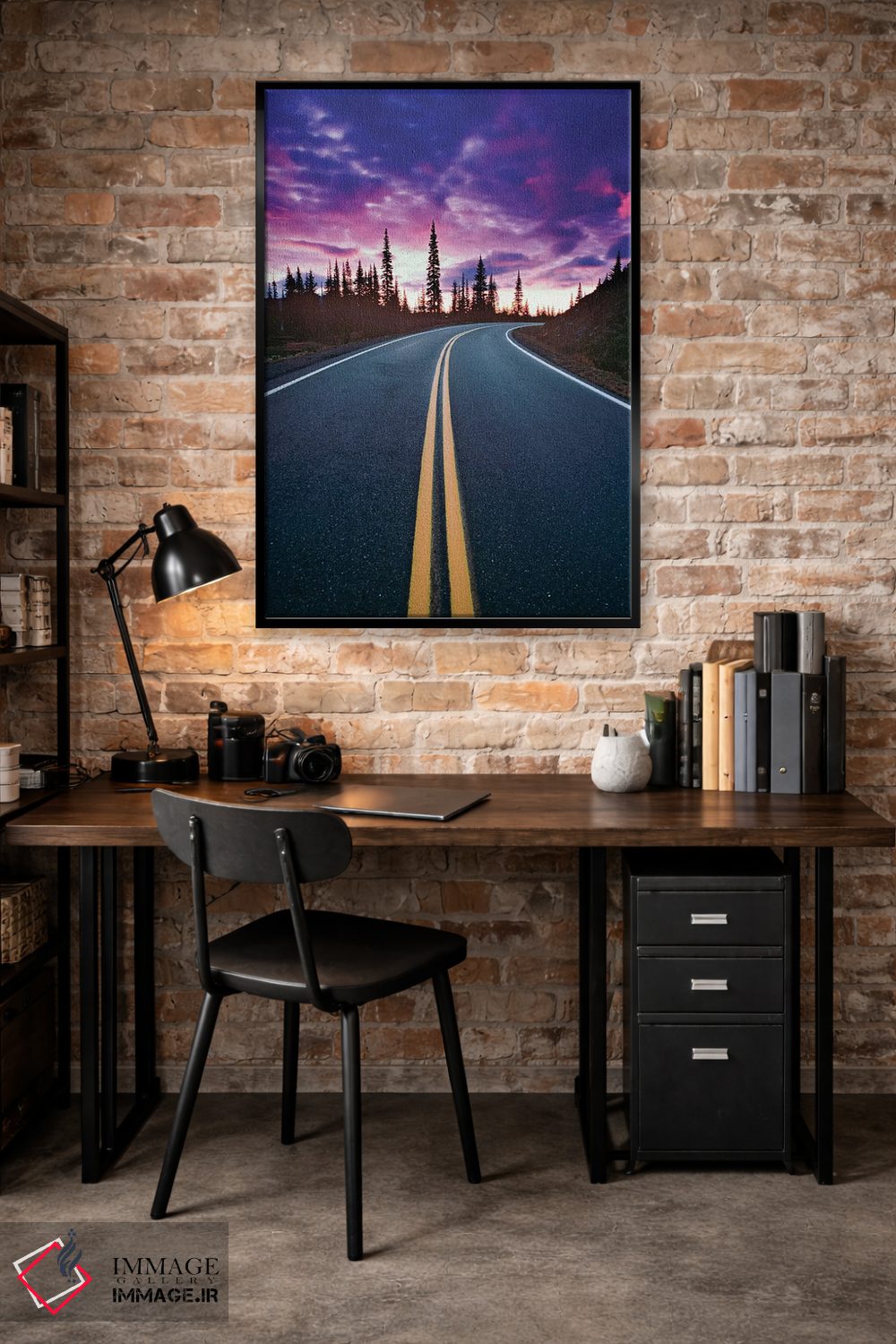 تابلو دکوراتیو Washington State, Mt. Rainier National Park. Road and clouds… اثر جینز گالری - D4B