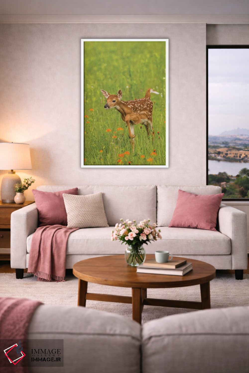 تابلو دکوراتیو Minnesota, Pine County. Captive fawn.,آمریکا، مینه سوتا، شهر… اثر جینز گالری - D4W