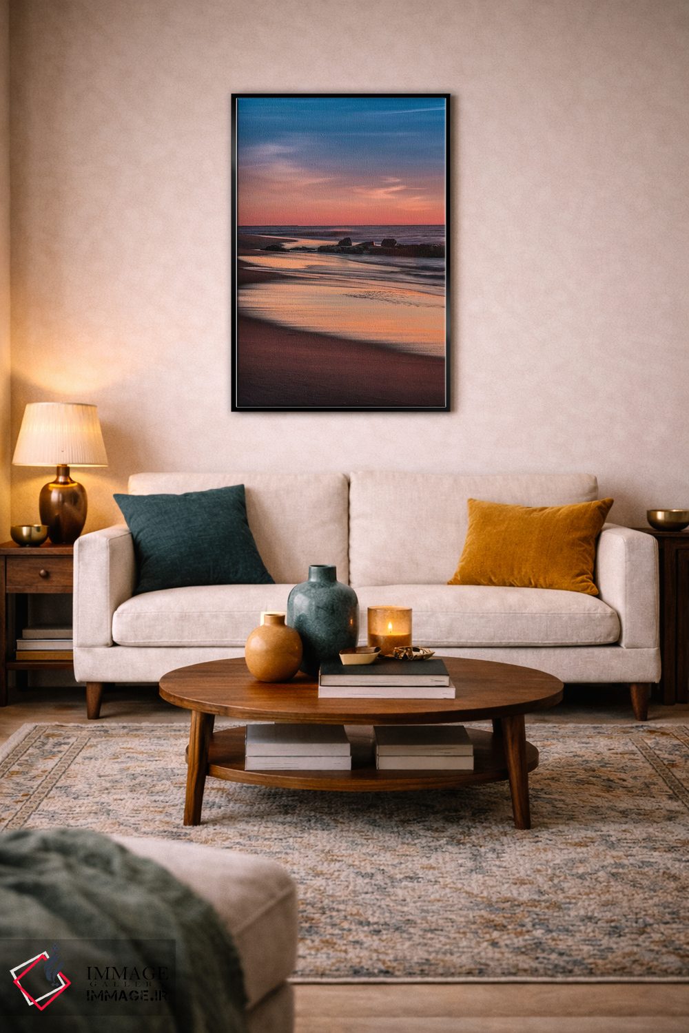 تابلو دکوراتیو New Jersey, Cape May National Seashore. Sunrise on winter sh… اثر جینز گالری - D4B