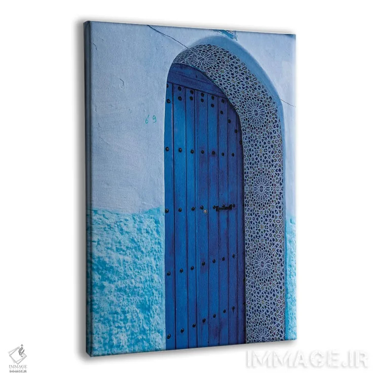 تابلو دکوراتیو Morocco, Chefchaouen. Arch Over Wooden Door.,آفریقا، مراکش… اثر جینز گالری - نمای پرسپکتیو محصول