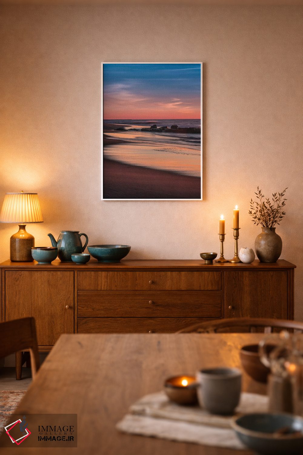 تابلو دکوراتیو New Jersey, Cape May National Seashore. Sunrise on winter sh… اثر جینز گالری - D5W