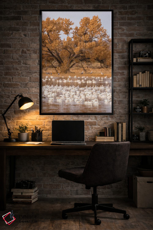 تابلو دکوراتیو New Mexico, Bosque Del Apache National Wildlife Refuge. Floc… اثر جینز گالری - D6B