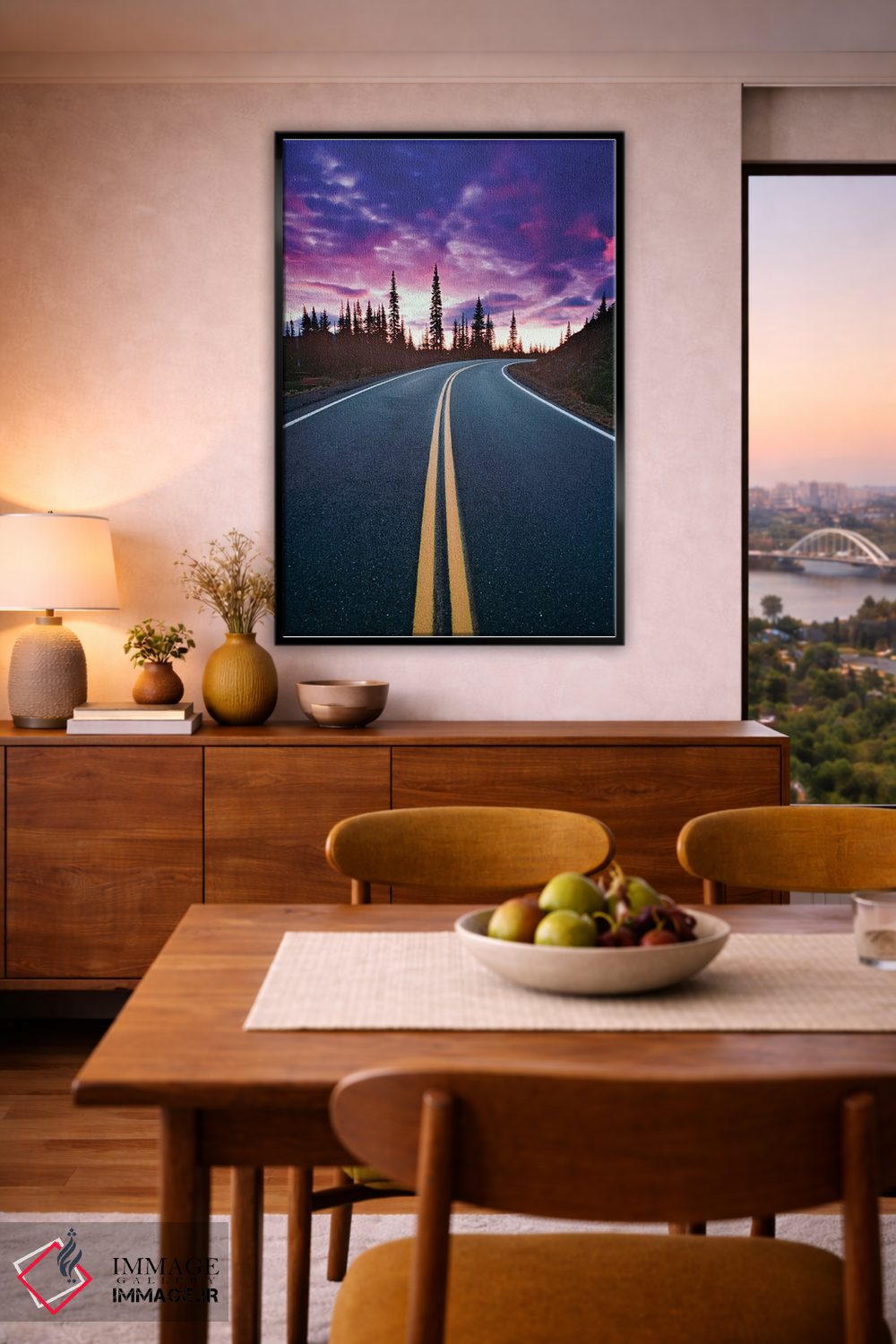 تابلو دکوراتیو Washington State, Mt. Rainier National Park. Road and clouds… اثر جینز گالری - D6B