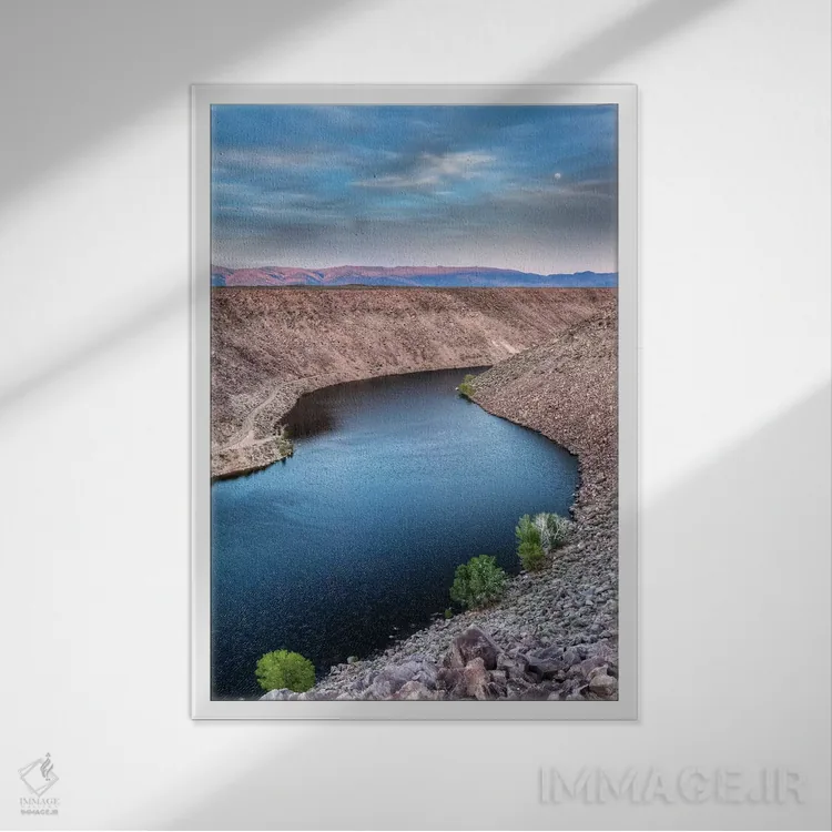 تابلو دکوراتیو California, Bishop. Landscape with Pleasant Valley Reservoir… اثر جینز گالری - نمای قابدار سفید