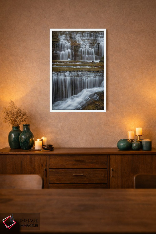 تابلو دکوراتیو New York, Watkins Glen. Waterfall cascade over rock.,ایالات… اثر جینز گالری - D2W