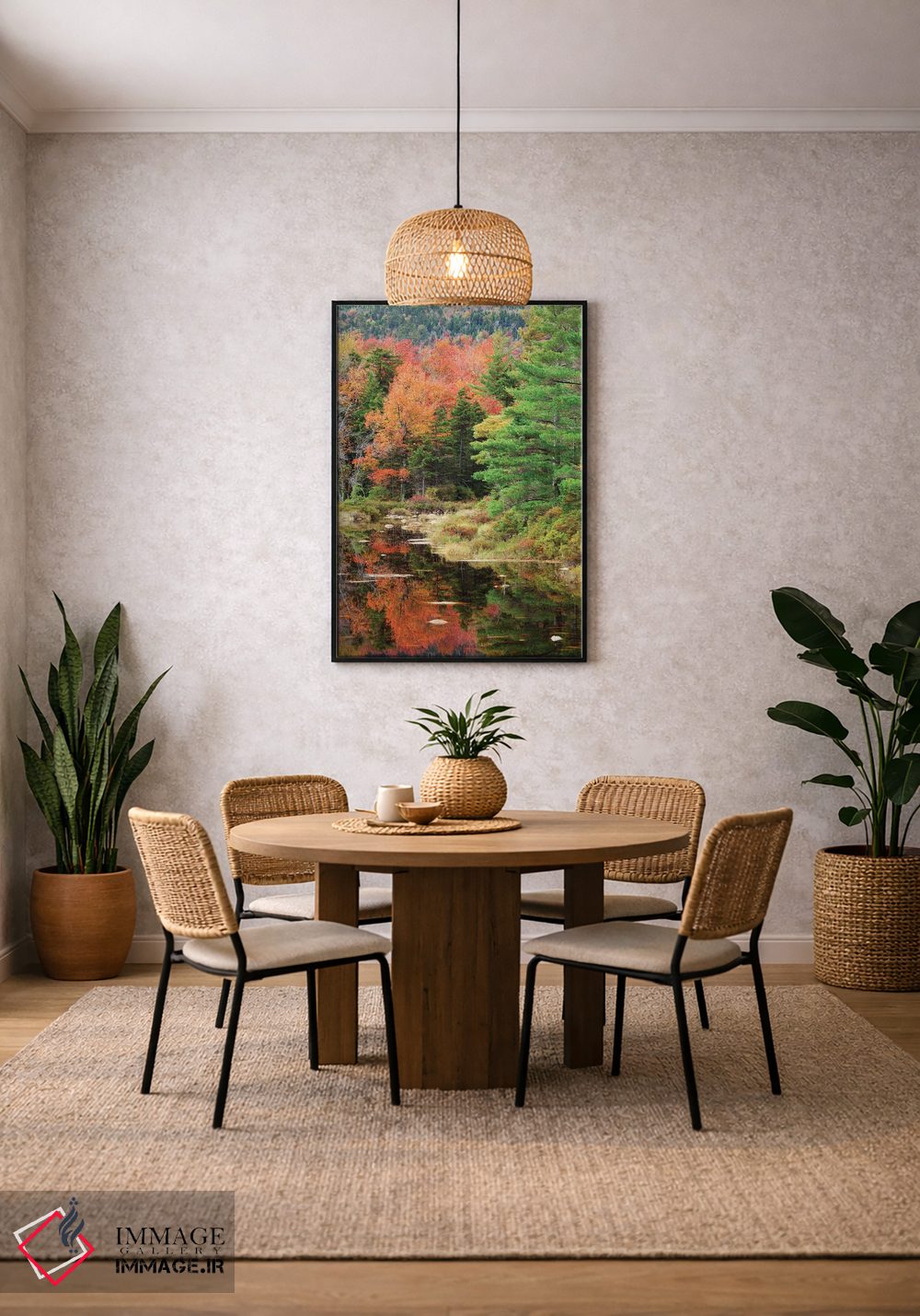 تابلو دکوراتیو New Hampshire, White Mountains. Autumn lake reflections.,آمر… اثر جینز گالری - D5B