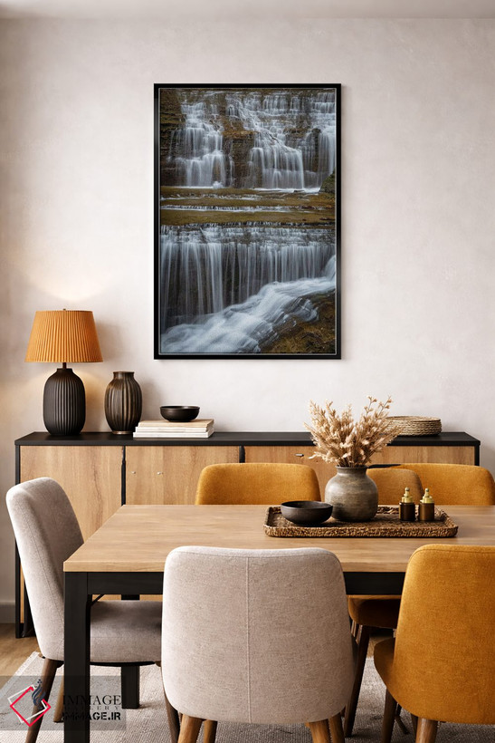 تابلو دکوراتیو New York, Watkins Glen. Waterfall cascade over rock.,ایالات… اثر جینز گالری - D4B
