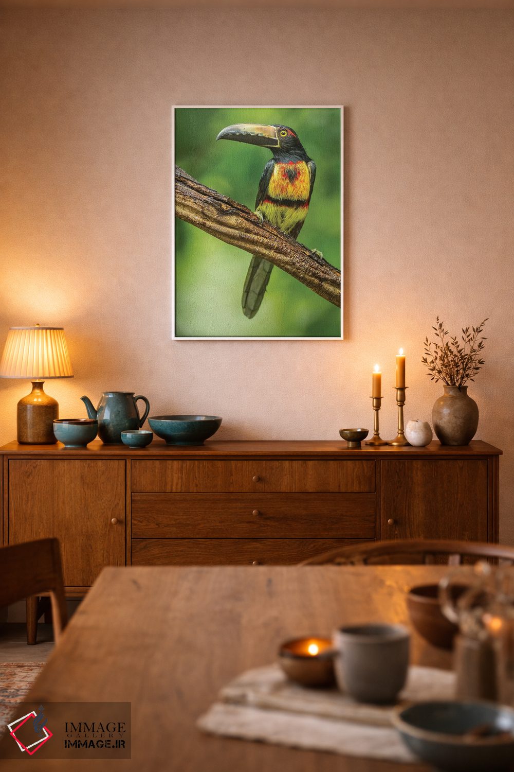 تابلو دکوراتیو Arenal. Bananaquit Feeding On Vervain.,کاستاریکا، آرنال. تغذ… اثر جینز گالری - D6W