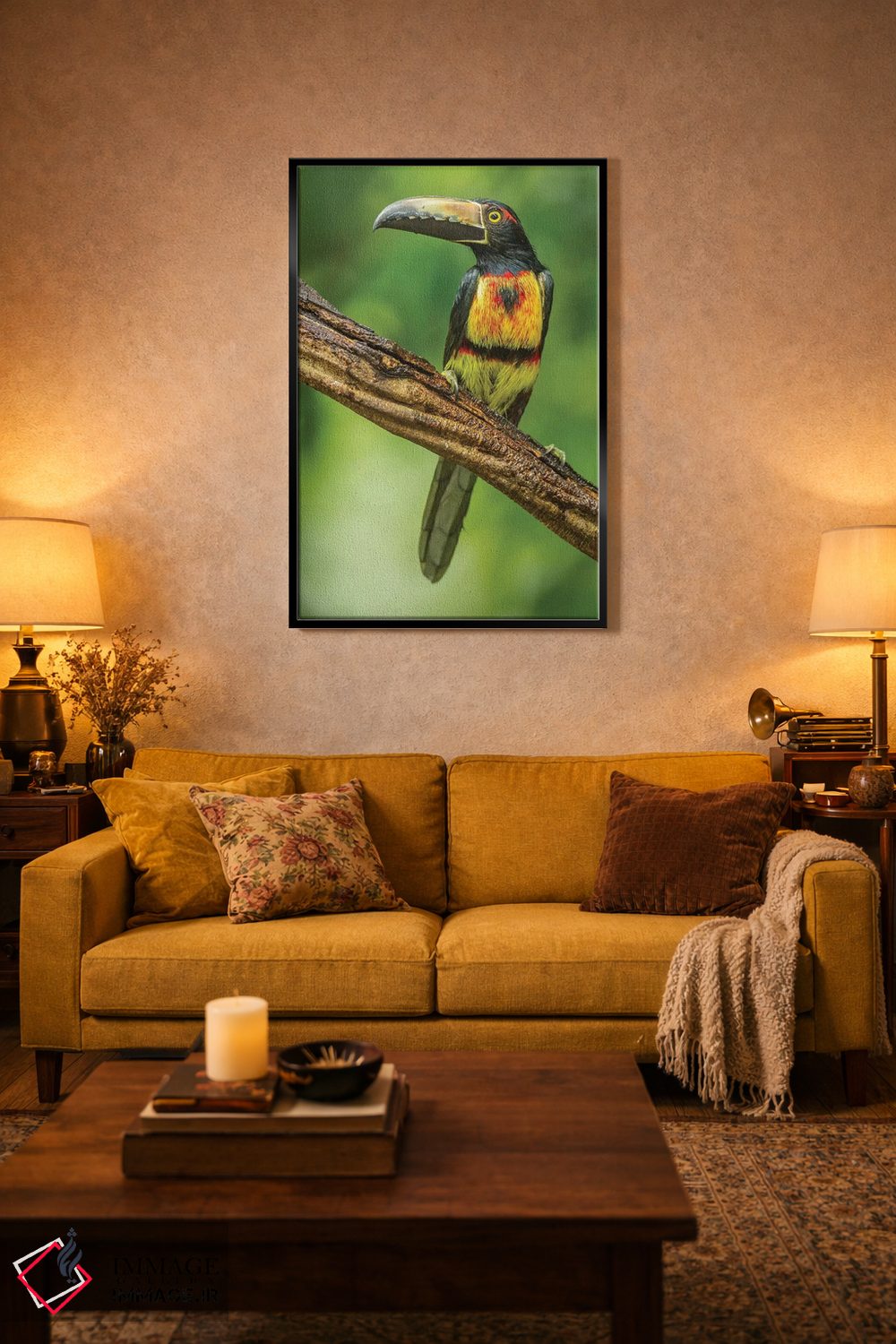 تابلو دکوراتیو La Selva Biological Research Station. Collared Aricari On Li… اثر جینز گالری - D5B