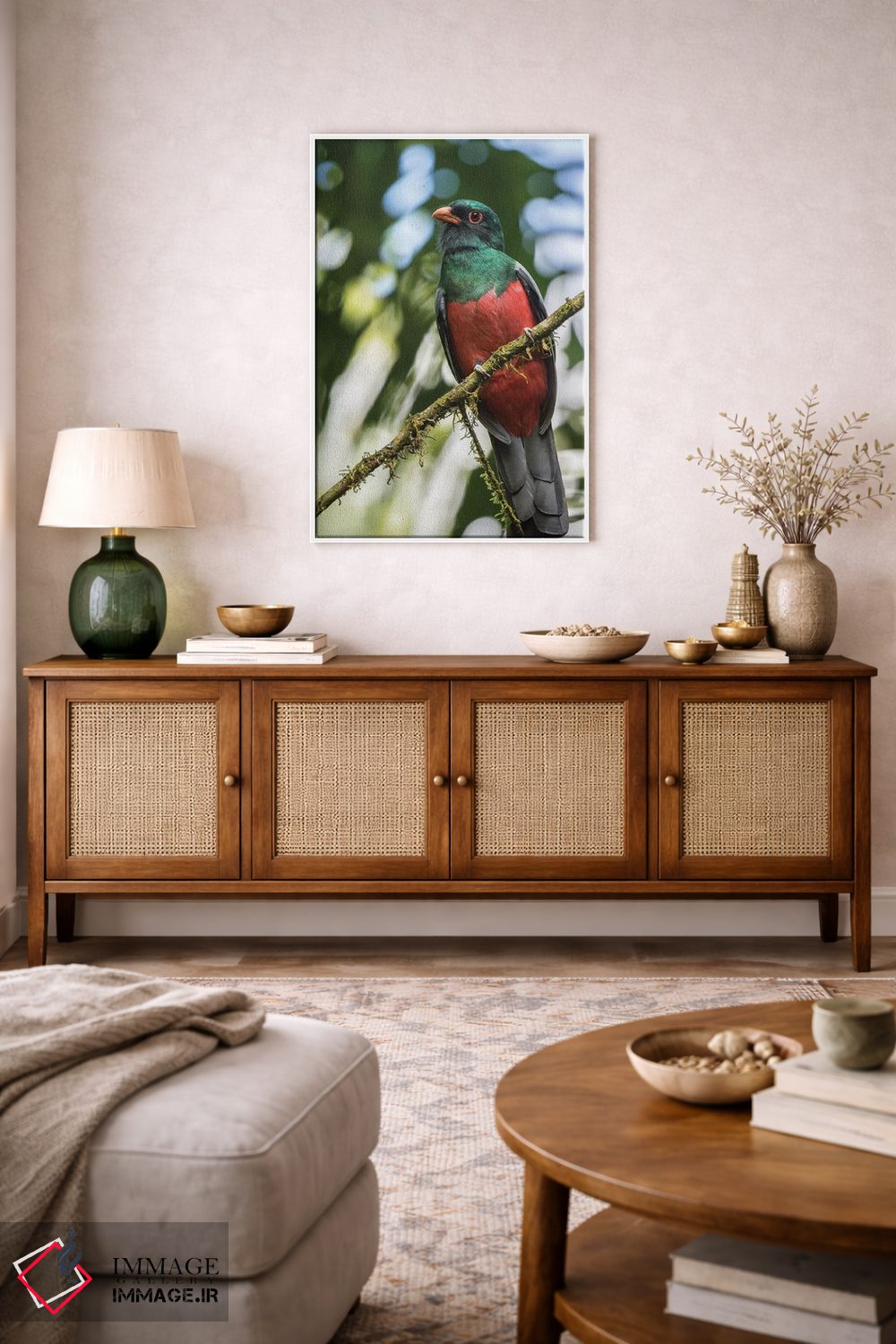 تابلو دکوراتیو La Selva Biological Station. Slaty-Tailed Trogon On Limb.,کا… اثر جینز گالری - D2W