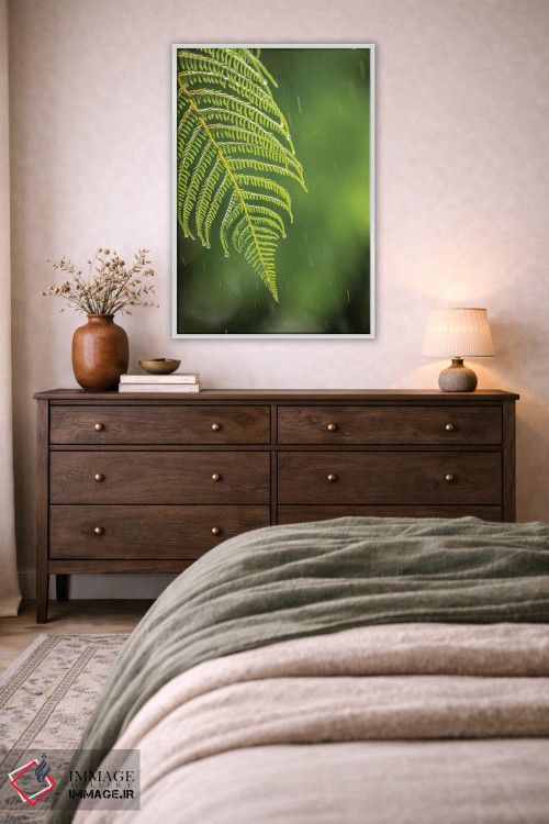 تابلو دکوراتیو Sarapique River Valley. Fern In Rain.,کاستاریکا، دره رود سرپ… اثر جینز گالری - D2W