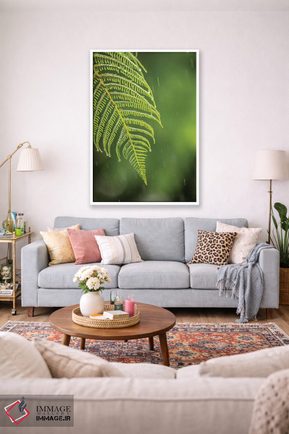 تابلو دکوراتیو Sarapique River Valley. Fern In Rain.,کاستاریکا، دره رود سرپ… اثر جینز گالری - D1W