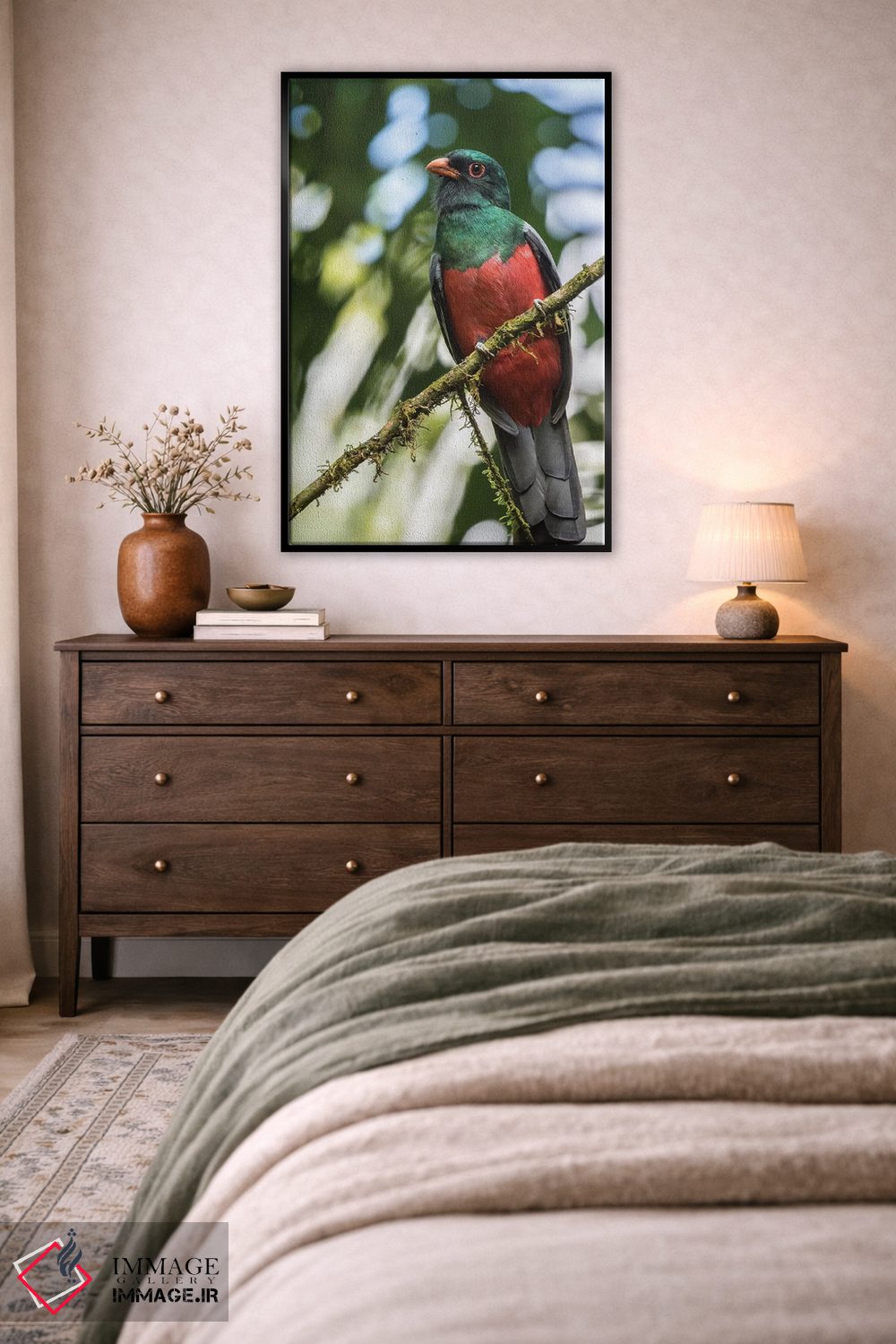 تابلو دکوراتیو La Selva Biological Station. Slaty-Tailed Trogon On Limb.,کا… اثر جینز گالری - D5B