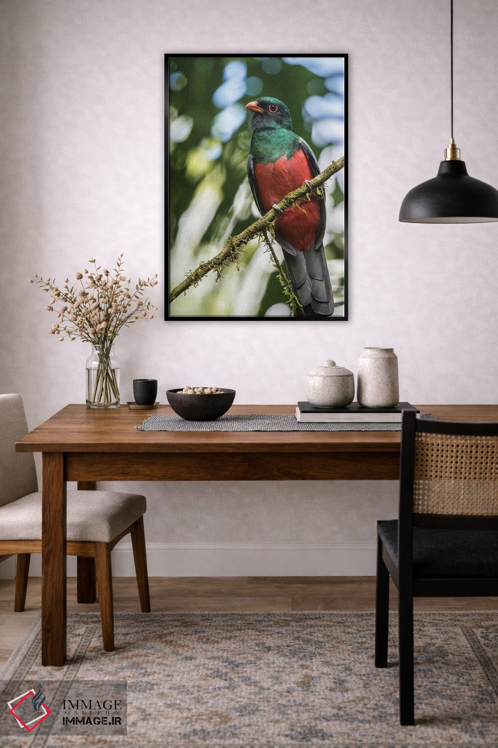 تابلو دکوراتیو La Selva Biological Station. Slaty-Tailed Trogon On Limb.,کا… اثر جینز گالری - D4B