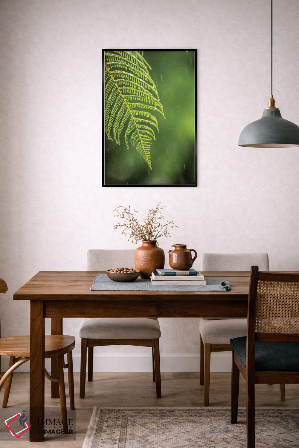 تابلو دکوراتیو Sarapique River Valley. Fern In Rain.,کاستاریکا، دره رود سرپ… اثر جینز گالری - D6B