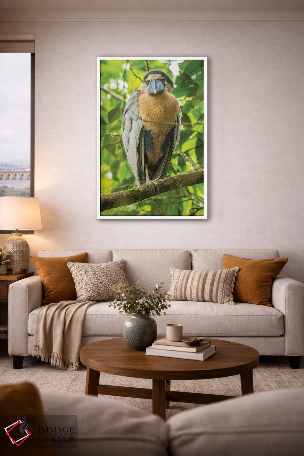 تابلو دکوراتیو کاستاریکا. نمای نزدیک مرغ ماهی خوار نوک قایقی اثر جینز گالری - D2W