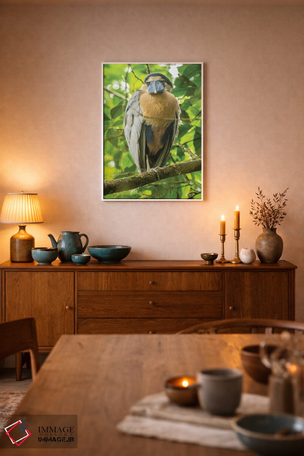 تابلو دکوراتیو کاستاریکا. نمای نزدیک مرغ ماهی خوار نوک قایقی اثر جینز گالری - D5W