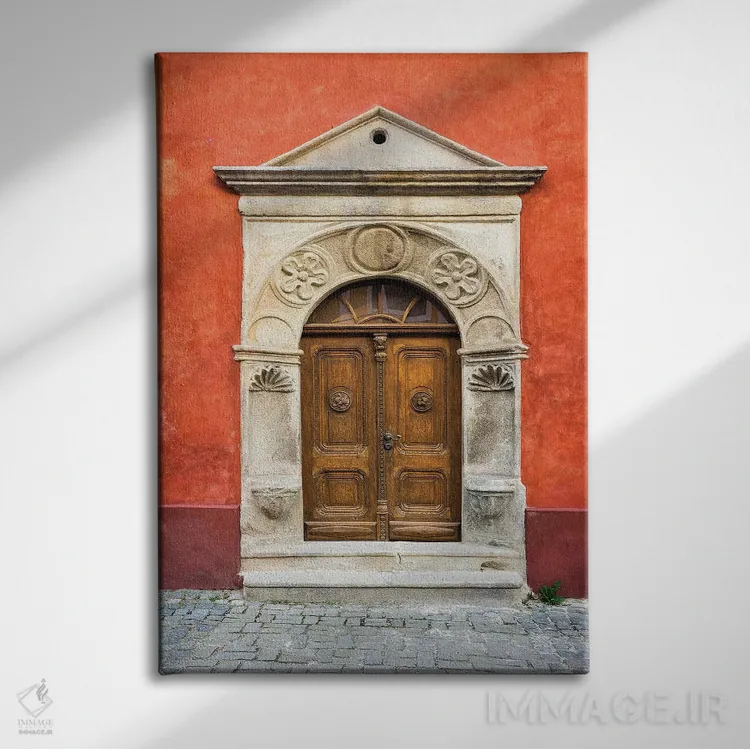 تابلو دکوراتیو Cesky Krumlov. Ornate Doors And Arch.,جمهوری چک، چسکی کروملو… اثر جینز گالری - نمای روبهرو روی دیوار
