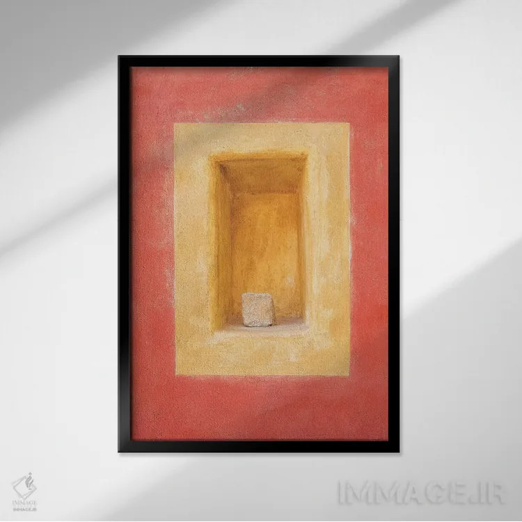 تابلو دکوراتیو Cesky Krumlov. Colorful Wall Indented Space.,جمهوری چک، چسکی… اثر جینز گالری - نمای قابدار مشکی