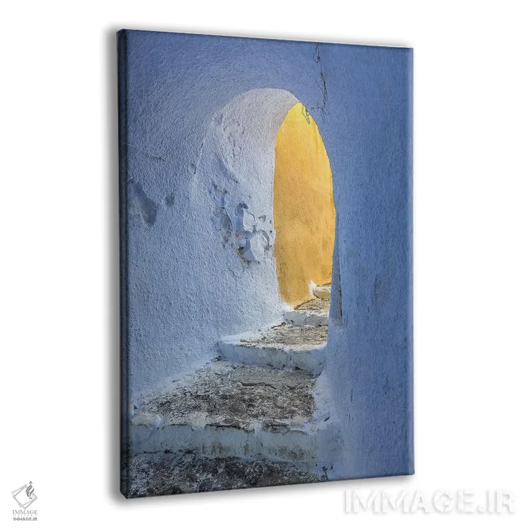 تابلو دکوراتیو Greece, Santorini, Pyrgos. Building Passageway.,اروپا، یونان… اثر جینز گالری - نمای پرسپکتیو محصول