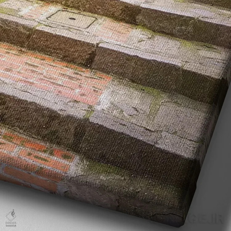 تابلو دکوراتیو Italy, Monterosso. Cat On Long Stairway.,اروپا، ایتالیا، مون… اثر جینز گالری - نمای نزدیک بافت بوم