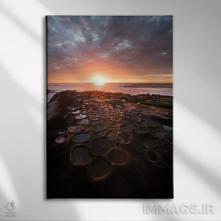 تابلو دکوراتیو California, La Jolla. Sunset over tide pools.,آمریکا، کالیفر… اثر جینز گالری - نمای روبهرو روی دیوار