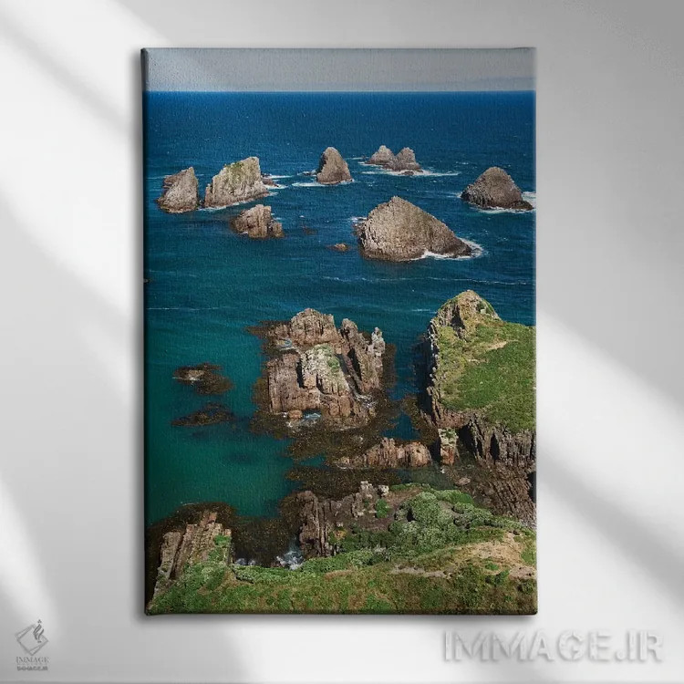 تابلو دکوراتیو South Island. Ocean View From Nugget Point.,نیوزیلند، جزیره… اثر جینز گالری - نمای روبهرو روی دیوار