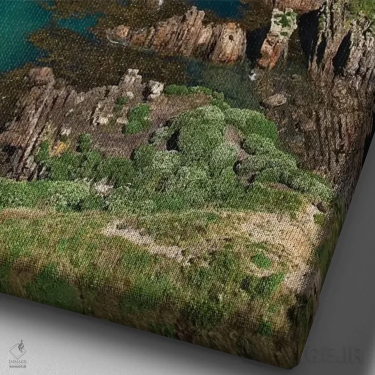 تابلو دکوراتیو South Island. Ocean View From Nugget Point.,نیوزیلند، جزیره… اثر جینز گالری - نمای نزدیک بافت بوم