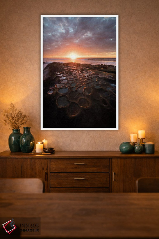 تابلو دکوراتیو California, La Jolla. Sunset over tide pools.,آمریکا، کالیفر… اثر جینز گالری - D1W