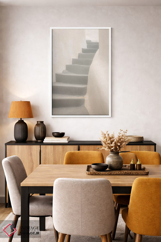 تابلو دکوراتیو Greece, Santorini, Thira. White Stairway And Walls.,اروپا، ی… اثر جینز گالری - D4W