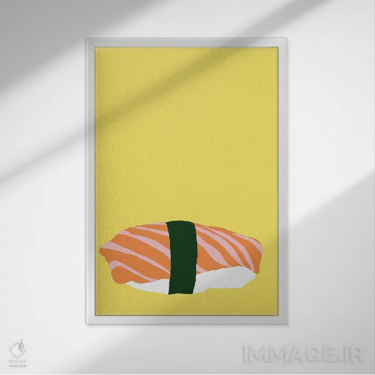 تابلو دکوراتیو نیگیری اثر جیمی متز - نمای قابدار سفید