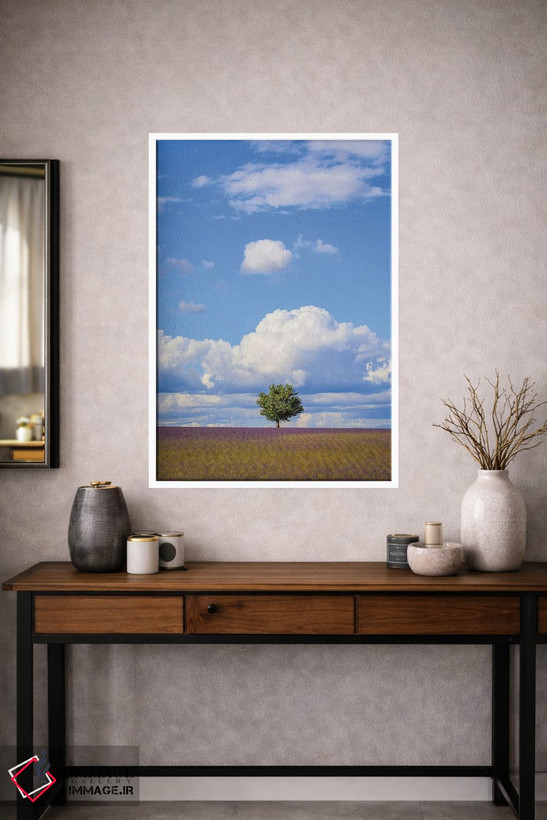 تابلو دکوراتیو Provence, Valensole Plateau. Field Of Lavender And Tree.,فرا… اثر جینز گالری - D1W