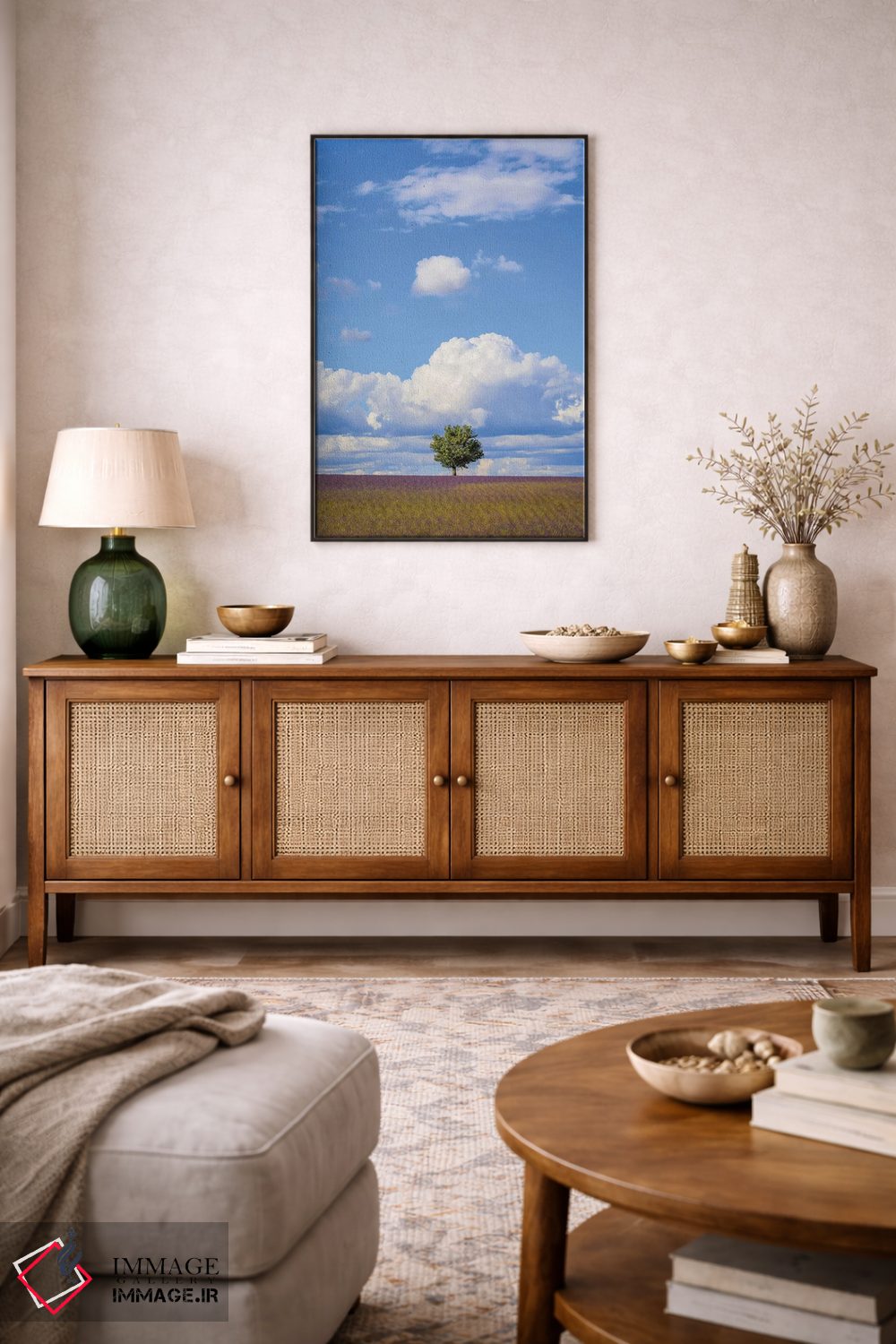 تابلو دکوراتیو Provence, Valensole Plateau. Field Of Lavender And Tree.,فرا… اثر جینز گالری - D4B