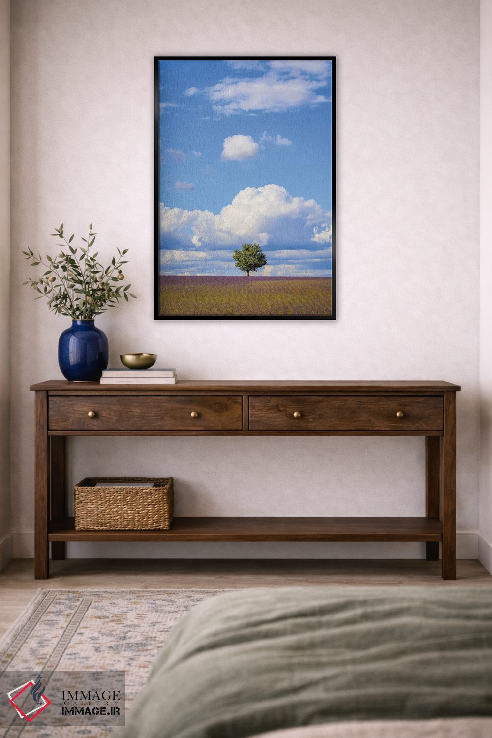 تابلو دکوراتیو Provence, Valensole Plateau. Field Of Lavender And Tree.,فرا… اثر جینز گالری - D5B
