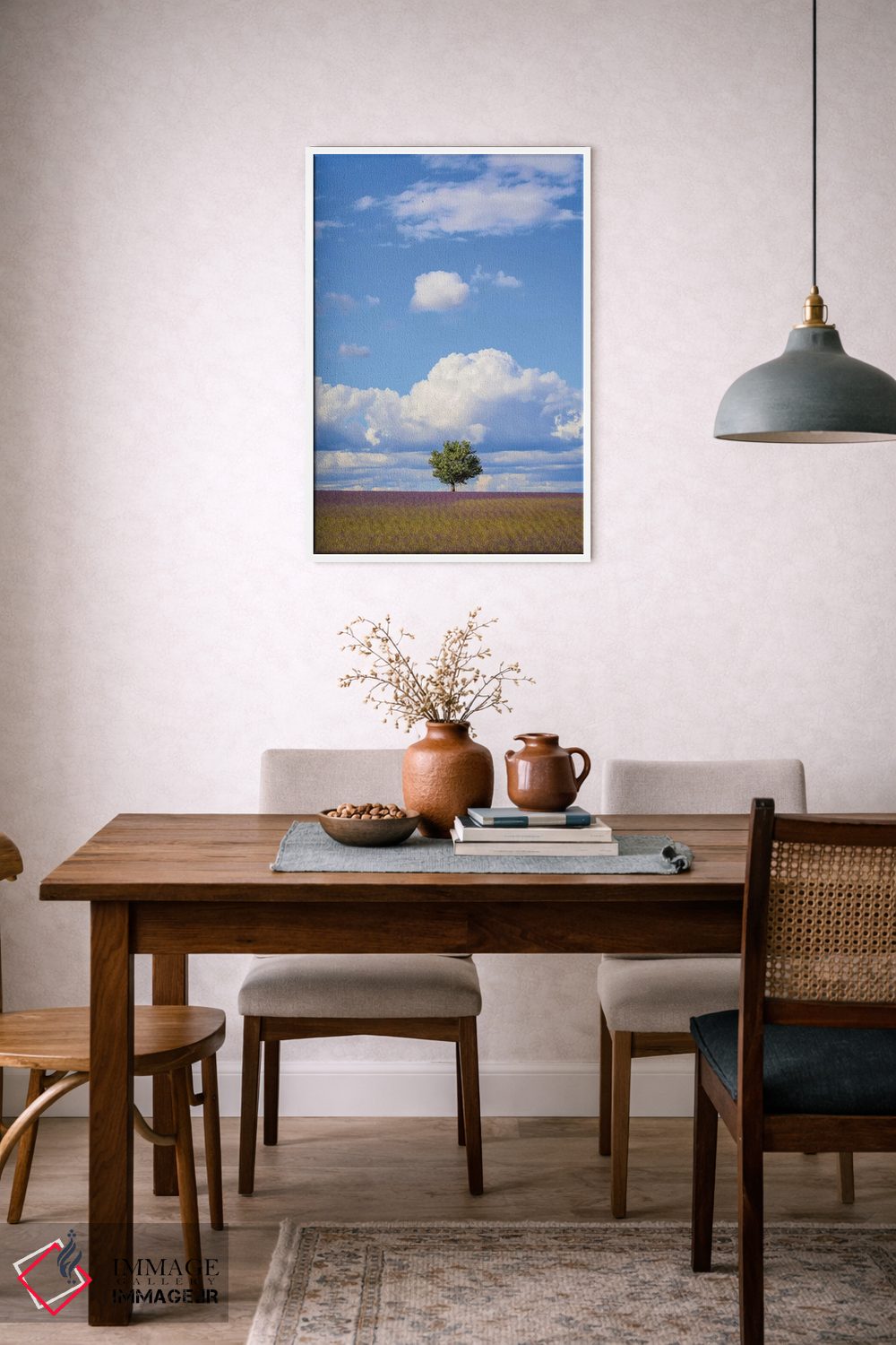 تابلو دکوراتیو Provence, Valensole Plateau. Field Of Lavender And Tree.,فرا… اثر جینز گالری - D6W
