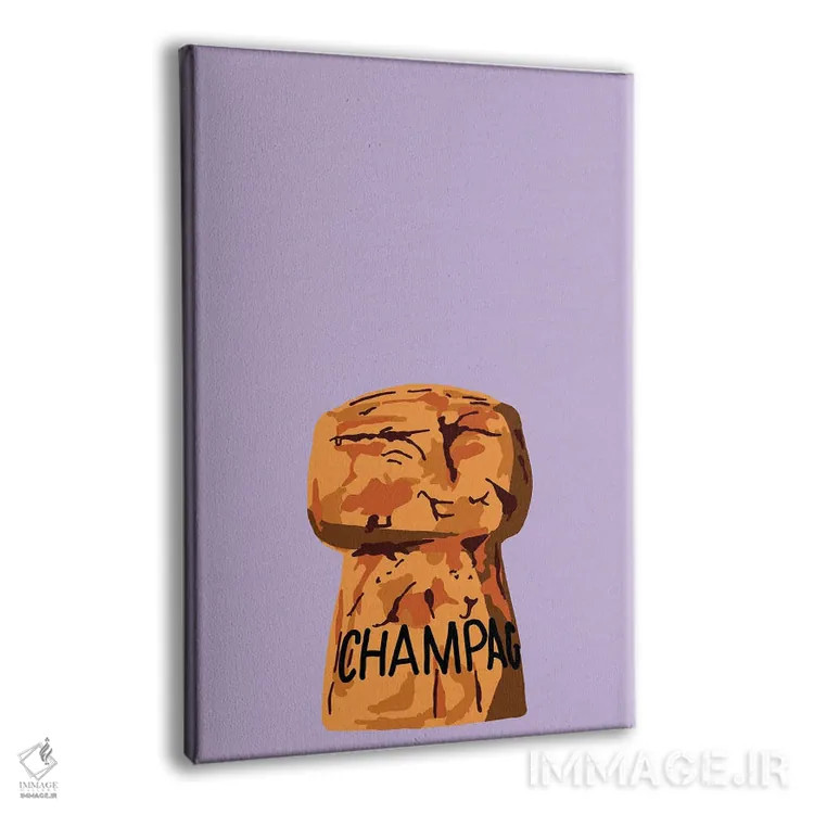 تابلو دکوراتیو چوب پنبه شامپاین اثر جیمی متز - نمای پرسپکتیو محصول
