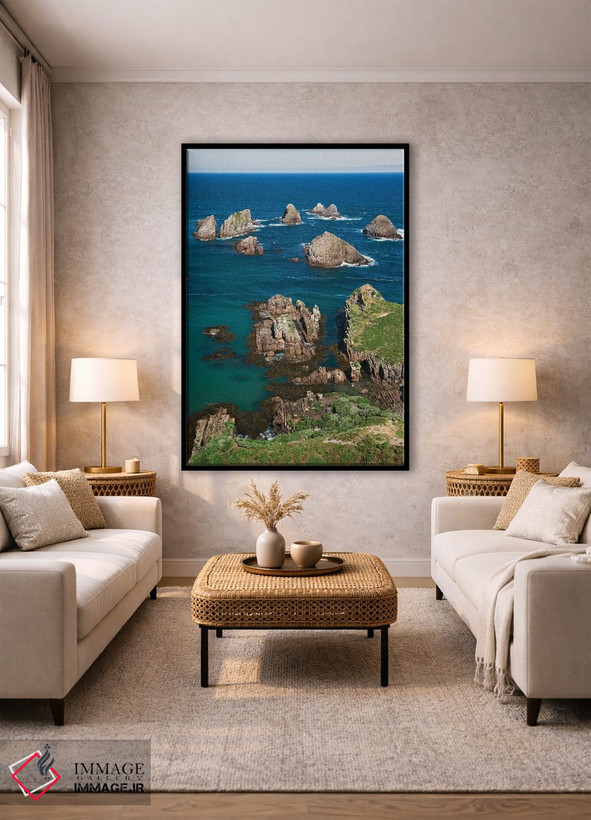تابلو دکوراتیو South Island. Ocean View From Nugget Point.,نیوزیلند، جزیره… اثر جینز گالری - D2B
