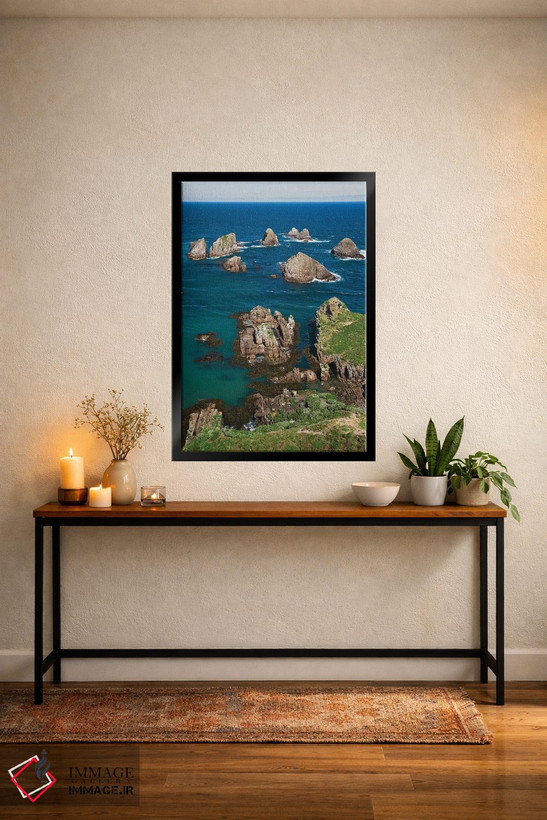 تابلو دکوراتیو South Island. Ocean View From Nugget Point.,نیوزیلند، جزیره… اثر جینز گالری - D6B