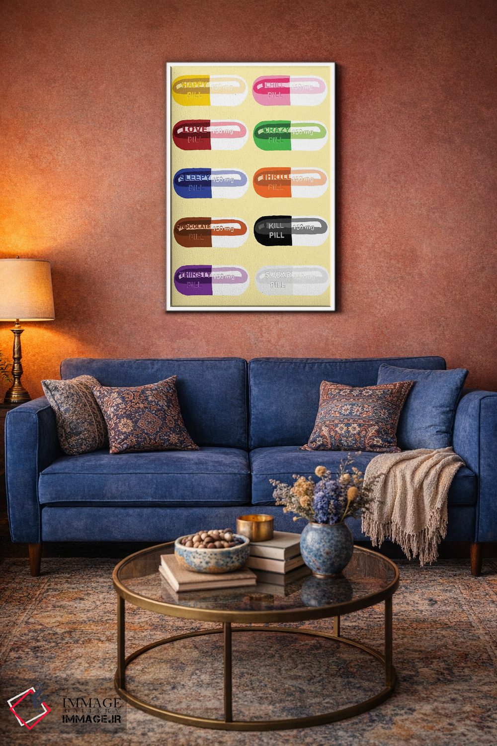 تابلو دکوراتیو خوردنی قرص زرد اثر جیمی متز - D3W