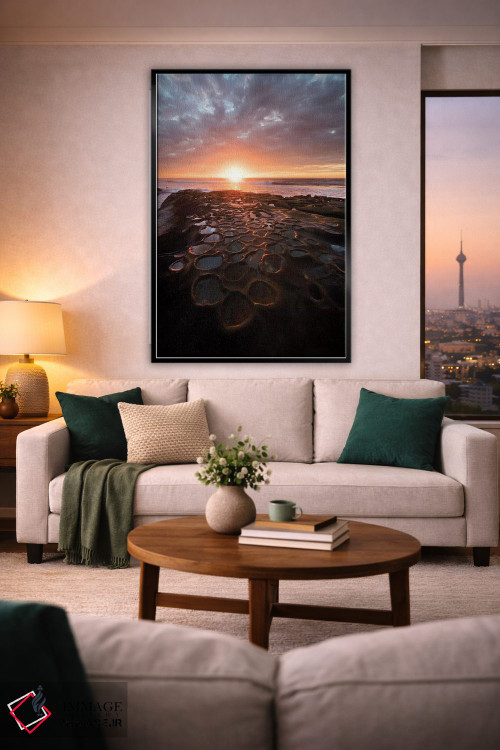 تابلو دکوراتیو California, La Jolla. Sunset over tide pools.,آمریکا، کالیفر… اثر جینز گالری - D2B