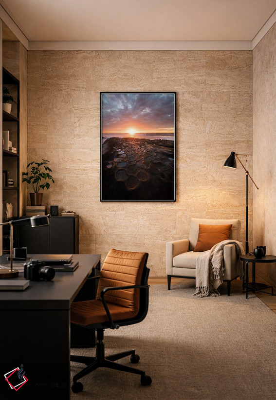 تابلو دکوراتیو California, La Jolla. Sunset over tide pools.,آمریکا، کالیفر… اثر جینز گالری - D5B