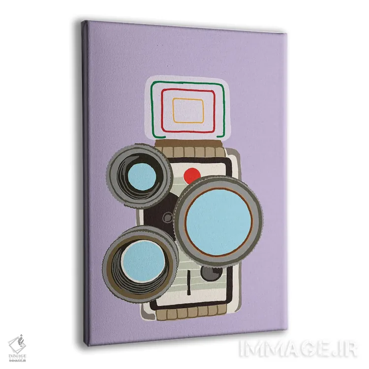 تابلو دکوراتیو دوربین فیلمبرداری ۸ میلی متری اثر جیمی متز - نمای پرسپکتیو محصول