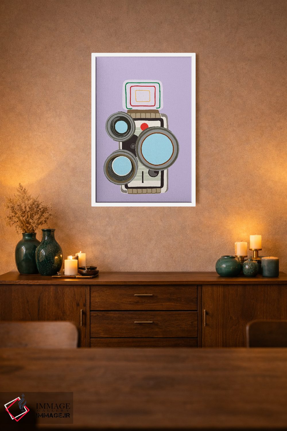 تابلو دکوراتیو دوربین فیلمبرداری ۸ میلی متری اثر جیمی متز - D2W